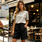 🌺Lässige Damen-Shorts mit Kordelzug und Spitzenverzierung