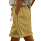 🌺Lässige Damen-Shorts mit Kordelzug und Spitzenverzierung