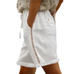 🌺Lässige Damen-Shorts mit Kordelzug und Spitzenverzierung