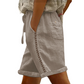 🌺Lässige Damen-Shorts mit Kordelzug und Spitzenverzierung