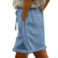 🌺Lässige Damen-Shorts mit Kordelzug und Spitzenverzierung