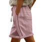 🌺Lässige Damen-Shorts mit Kordelzug und Spitzenverzierung