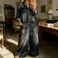 👖Lässiger Damen-Jumpsuit aus Denim mit langen Ärmeln