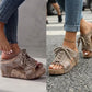 🌺Peep-Toe-Sandalen mit Keilabsatz für Damen