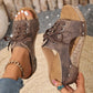 🌺Peep-Toe-Sandalen mit Keilabsatz für Damen