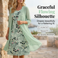 🌺Elegantes 2-teiliges Set aus Chiffonkleid und Strickjacke für Damen