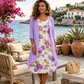 🌺Elegantes 2-teiliges Set aus Chiffonkleid und Strickjacke für Damen