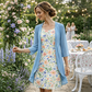 🌺Elegantes 2-teiliges Set aus Chiffonkleid und Strickjacke für Damen