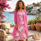 🌺Elegantes 2-teiliges Set aus Chiffonkleid und Strickjacke für Damen