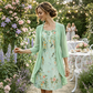 🌺Elegantes 2-teiliges Set aus Chiffonkleid und Strickjacke für Damen