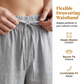 🌺55% Rabatt !Damenhose mit Kordelzug in der Taille und geknöpften Knöchelabschlüssen
