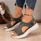 🌺Damen-Sandalen mit Strasssteinen und Plateausohle
