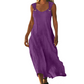 👗 Damen ärmelloses V-Ausschnitt Maxikleid mit Ringträgern – eleganter Look, luftiges Design & vielseitig kombinierbar