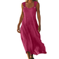 👗 Damen ärmelloses V-Ausschnitt Maxikleid mit Ringträgern – eleganter Look, luftiges Design & vielseitig kombinierbar