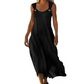 👗 Damen ärmelloses V-Ausschnitt Maxikleid mit Ringträgern – eleganter Look, luftiges Design & vielseitig kombinierbar