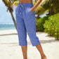 🌺Sommerliche Caprihose mit Karomuster für Damen
