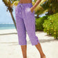 🌺Sommerliche Caprihose mit Karomuster für Damen