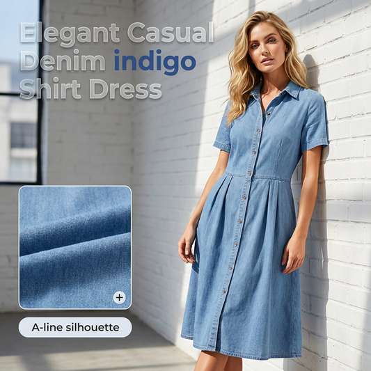 👗Elegantes und lässiges Jeanskleid für Damen