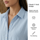 👗Damen lässiges Hemdkleid aus Leinen-Mischung