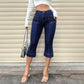 👖Capri-Jeans für Damen mit hoher Taille und ausgestelltem Bein