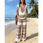 👗 55% RABATT! 💃 2-teiliges Set aus bedrucktem Oberteil & Hose für Damen – Leicht, fließend & vielseitig – Perfekt für Sommer, Strand oder Büro – stylisher 2-in-1 Look mit Komfort 🌸