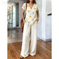 👗 55% RABATT! 💃 2-teiliges Set aus bedrucktem Oberteil & Hose für Damen – Leicht, fließend & vielseitig – Perfekt für Sommer, Strand oder Büro – stylisher 2-in-1 Look mit Komfort 🌸