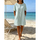 👗Damen lässiges gestreiftes Kurzarm-T-Shirt-Kleid