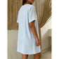 👗Damen lässiges gestreiftes Kurzarm-T-Shirt-Kleid