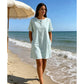 👗Damen lässiges gestreiftes Kurzarm-T-Shirt-Kleid