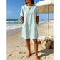 👗Damen lässiges gestreiftes Kurzarm-T-Shirt-Kleid
