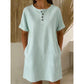 👗Damen lässiges gestreiftes Kurzarm-T-Shirt-Kleid