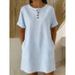 👗Damen lässiges gestreiftes Kurzarm-T-Shirt-Kleid