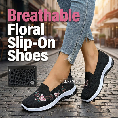 👟Damen Blumenbestickte Mesh-Slip-On-Schuhe