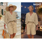 🌺Damen lässiges V-Ausschnitt-Oberteil und Shorts Set