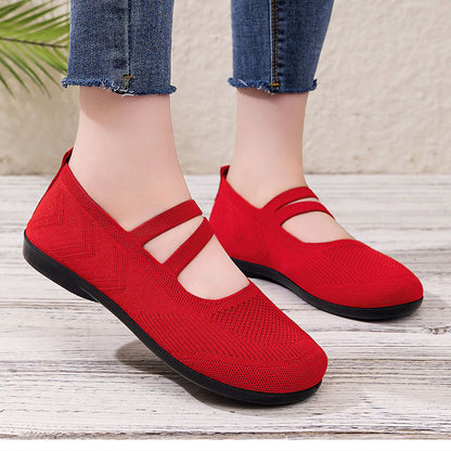 🌺Damen Slip-On Atmungsaktive Flyknit Schuhe