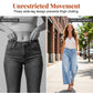 Damenjeans mit weitem Bein und aufgesetzten Taschen