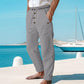 👖 Men's Casual Linen Drawstring Pants – leicht, atmungsaktiv & bequem – mit elastischem Bund & Kordelzug – perfekt für Alltag, Büro & Freizeit
