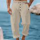 👖 Men's Casual Linen Drawstring Pants – leicht, atmungsaktiv & bequem – mit elastischem Bund & Kordelzug – perfekt für Alltag, Büro & Freizeit