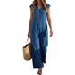 🎪 Neuheiten-Launch + 50% = doppelte Überraschung!☀️Damen Sommer ärmelloser Knopf-Jumpsuit – Mühelose Sommer-Eleganz ✨