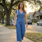🎪 Neuheiten-Launch + 50% = doppelte Überraschung!☀️Damen Sommer ärmelloser Knopf-Jumpsuit – Mühelose Sommer-Eleganz ✨