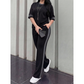 ✨ 2-teiliges Loungewear-Set mit Streifen-Detail – weicher Stoff, elastischer Bund & vielseitig kombinierbar – einfach anziehen & wohlfühlen
