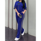 ✨ 2-teiliges Loungewear-Set mit Streifen-Detail – weicher Stoff, elastischer Bund & vielseitig kombinierbar – einfach anziehen & wohlfühlen