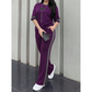 ✨ 2-teiliges Loungewear-Set mit Streifen-Detail – weicher Stoff, elastischer Bund & vielseitig kombinierbar – einfach anziehen & wohlfühlen