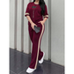 ✨ 2-teiliges Loungewear-Set mit Streifen-Detail – weicher Stoff, elastischer Bund & vielseitig kombinierbar – einfach anziehen & wohlfühlen