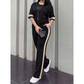 ✨ 2-teiliges Loungewear-Set mit Streifen-Detail – weicher Stoff, elastischer Bund & vielseitig kombinierbar – einfach anziehen & wohlfühlen