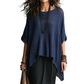 ✨Damen-Strickoberteil mit Batwing-Ärmeln und Aussparungen