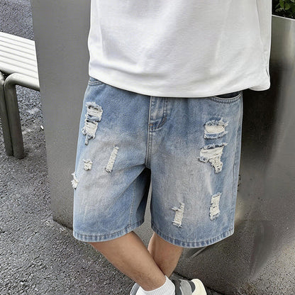 🔥Neuheiten & Bestseller – Herren-Jeansshorts mit Rissen und Used-Look