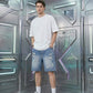 🔥Neuheiten & Bestseller – Herren-Jeansshorts mit Rissen und Used-Look