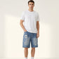 🔥Neuheiten & Bestseller – Herren-Jeansshorts mit Rissen und Used-Look
