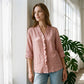 👚✨Lässige Damenbluse mit V-Ausschnitt und Rüschenbesatz – müheloser, femininer Alltagslook🌸